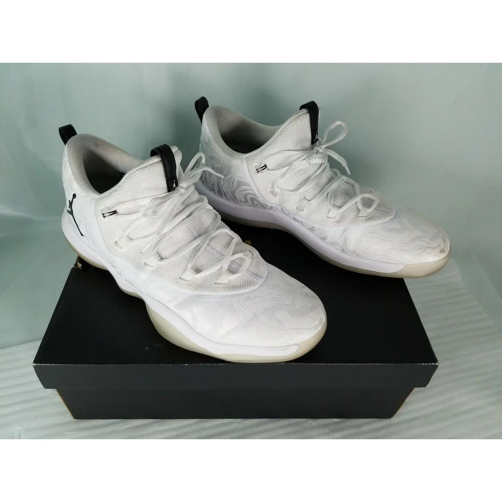 Nike Air Jordan Superfly 2017 Low Mens Sz 14 White Black AA2547-110 Flight